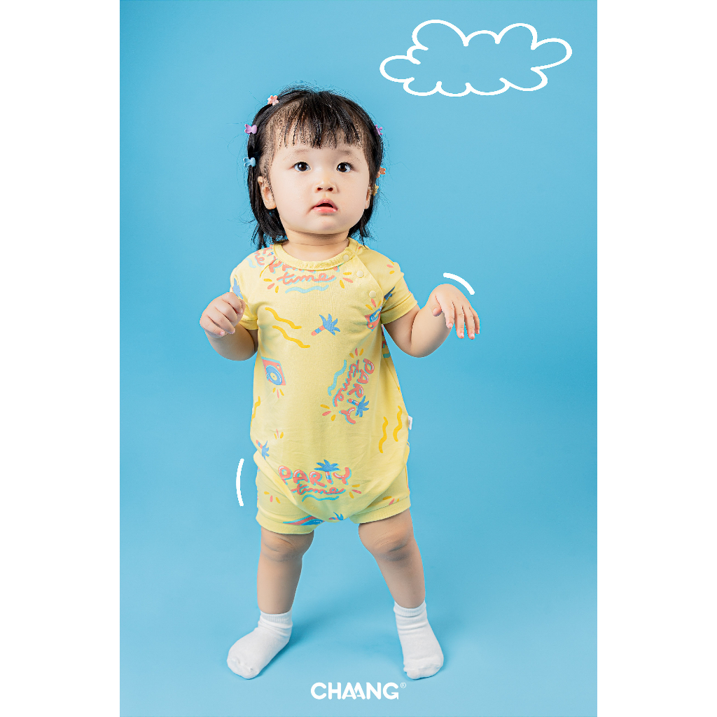 [CHAANG] Bộ body cúc chéo Pool cho bé