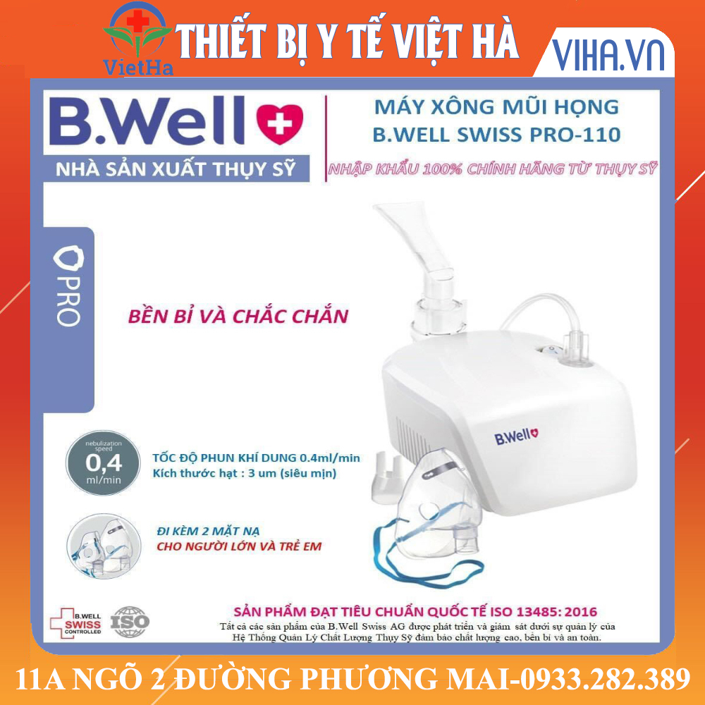 Máy xông phun khí dung mũi họng BWell - B.Well Swiss PRO-110