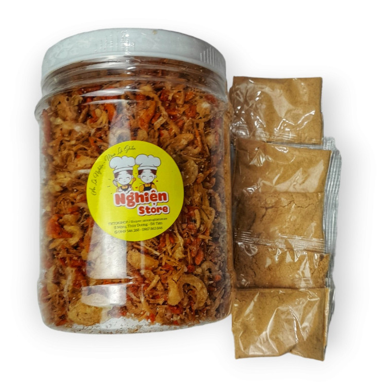 Muối Hành Phi 500Gr Size Bạ Chà Bứ Ăn Kèm Bánh Tráng Phơi Sương | Nghiện Store | Freeship
