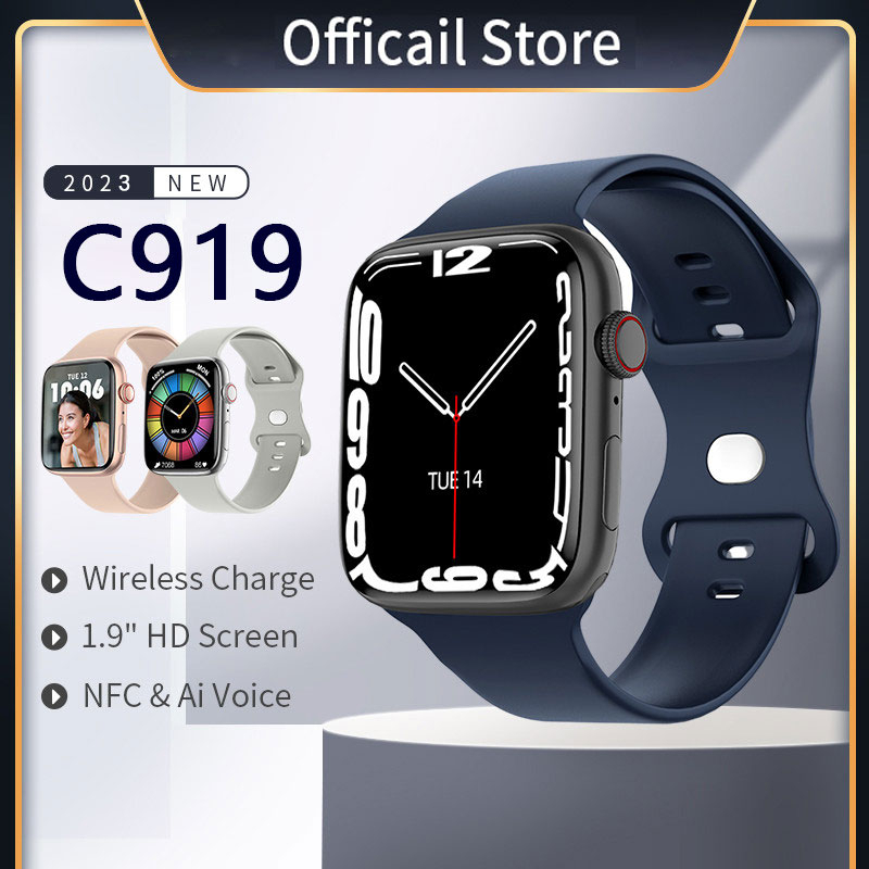 Đồng Hồ Thông Minh c919 Đa Chức Năng Màn Hình Cảm Ứng Cao Cấp Cho Nam Nữ Dây Đeo Cổ Tay Bluetooth Cho Android IOS