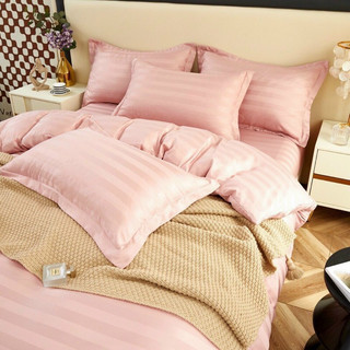 Chăn ga Cotton sọc chuyên dùng cho khách sạn