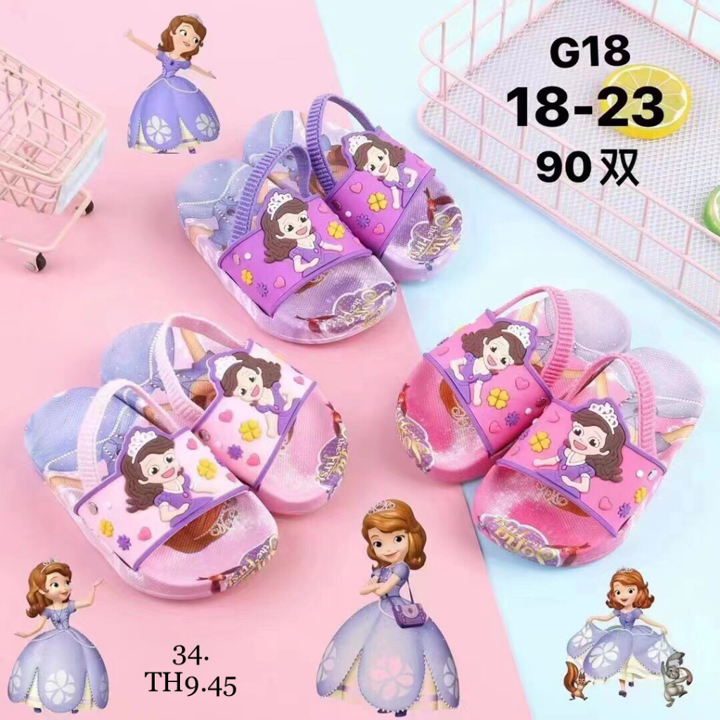 Dép quai hậu, dép lê quai chun, sandal tập đi cho bé gái, bé trai sz 18-23