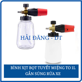  Bình phun bọt tuyết rửa xe cao cấp dung tích 1L cho máy rửa áp lực cao máy rửa xe gia đình  Cổ lớn  