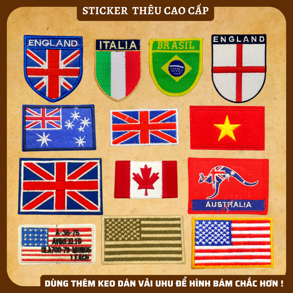 Sticker ủi quần áo cao cấp CÓ SẴN KEO ỦI,sticker dán quần áo dùng làm miếng vá Quần Áo,vá áo phao,trang trí quần áo
