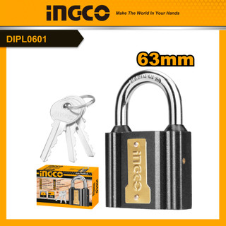 Ingco ổ khóa gang 63mm kèm theo 3 chìa khóa dipl0601