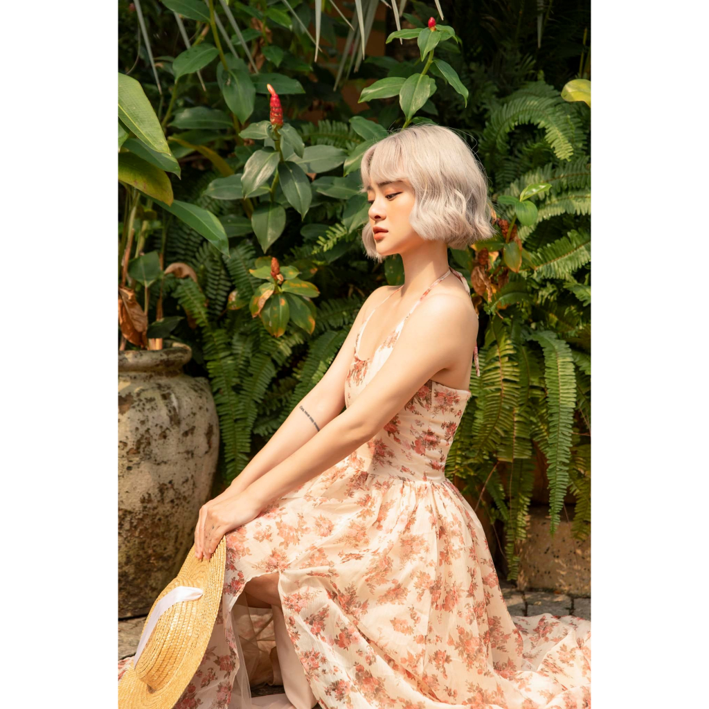 Đầm maxi hai dây in hoa The Peachy- Ciara Dress HOA