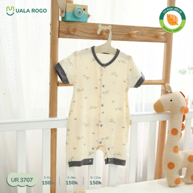 Body cộc tay cho bé Ualarogo chất Modal, body đùi cho bé trai, bé gái thoáng mát, mềm mịn cho bé từ 3-12M