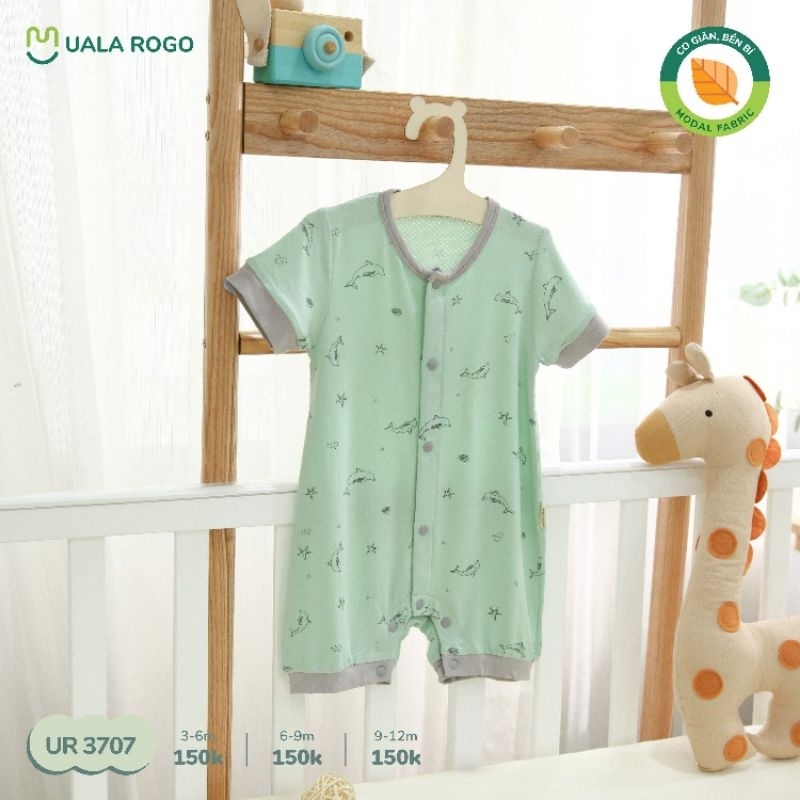Body cộc tay cho bé Ualarogo chất Modal, body đùi cho bé trai, bé gái thoáng mát, mềm mịn cho bé từ 3-12M