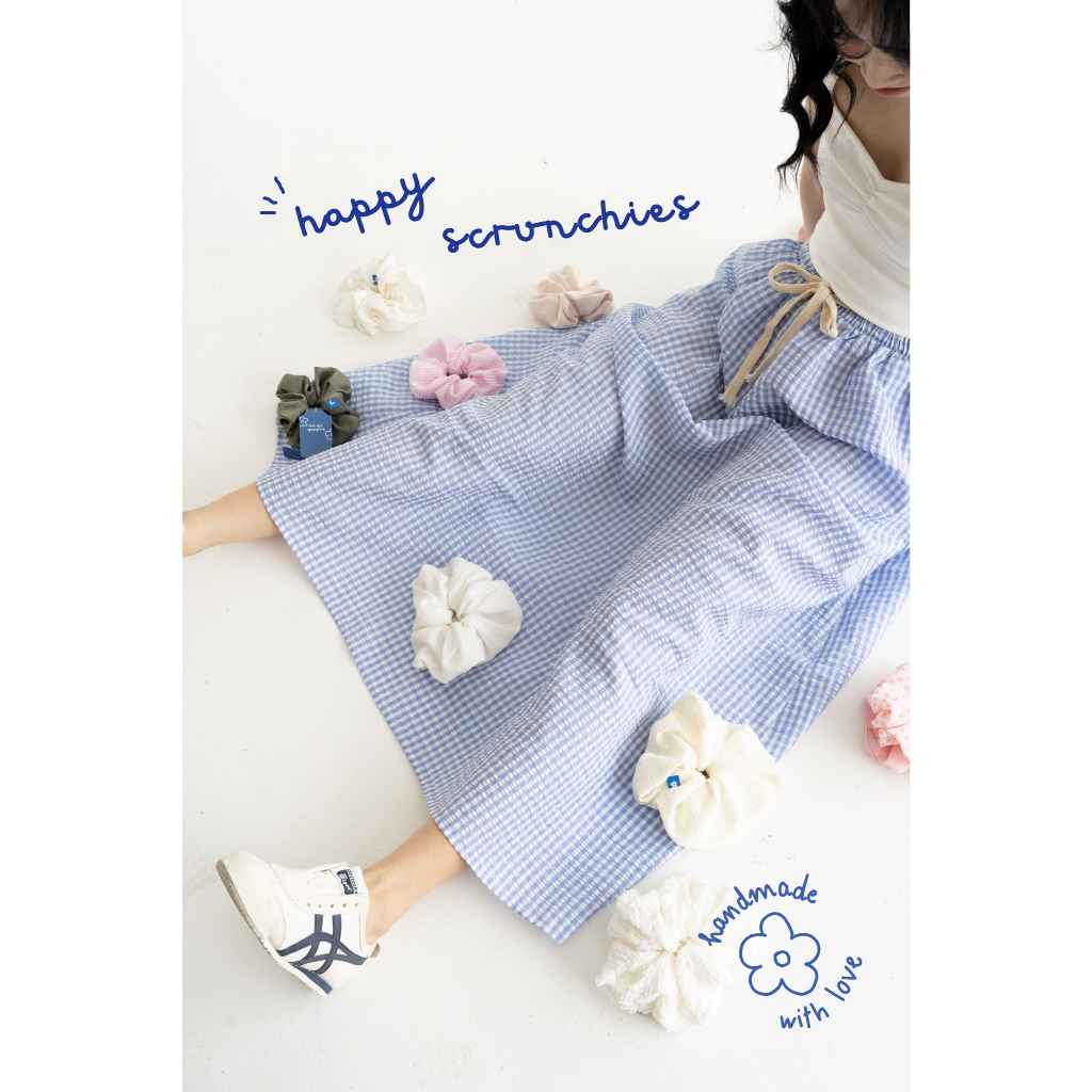 Dây buộc tóc vải NAKED by V - Happy Scrunchie