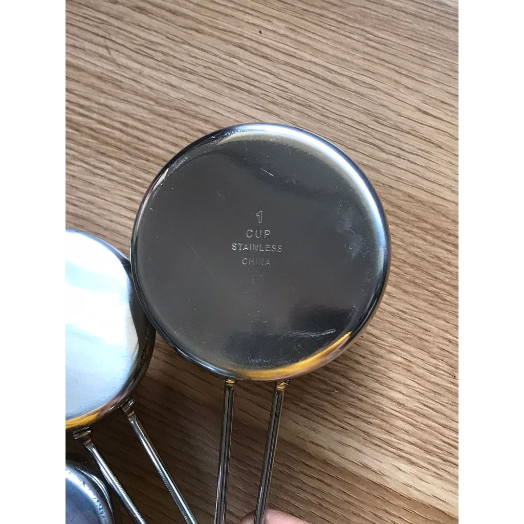 Bộ 4 muỗng đo lường 60ml/80ml/125ml/250ml inox 430 cao cấp dùng làm cốc đo lường cà phê múc bột