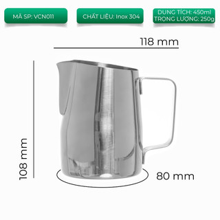 Volcano Ca đánh sữa mũi nhọn 450ml