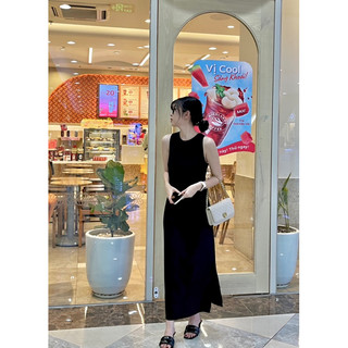 Đầm suông dài dây chéo lưng