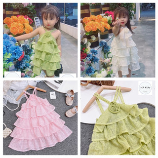 Váy yếm tầng 2 dây siêu xinh cho bé