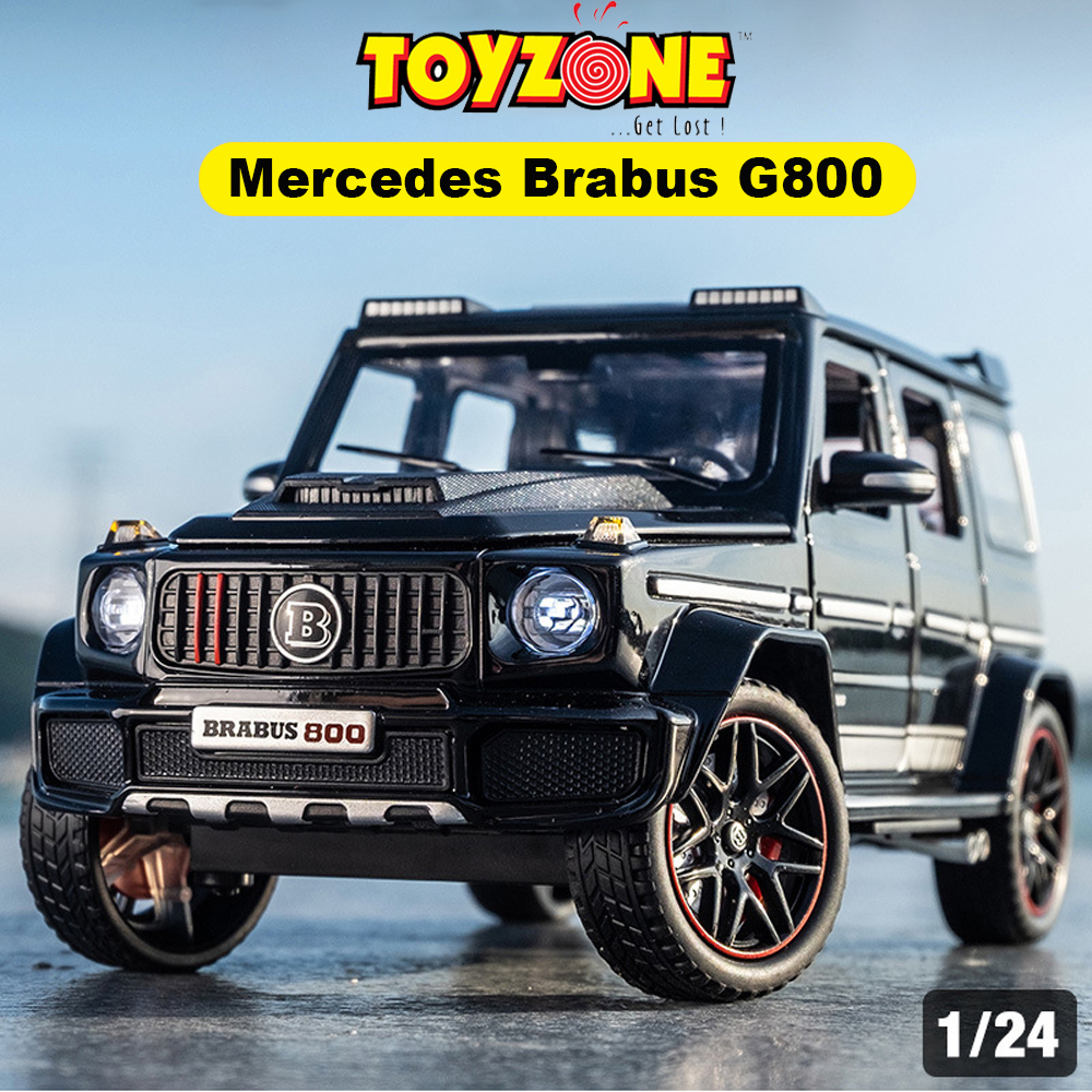 Mô hình xe Mercedes G-Class Brabus G800 tỉ lệ 1:24 Hãng Minauto siêu đẹp có cửa sổ trời