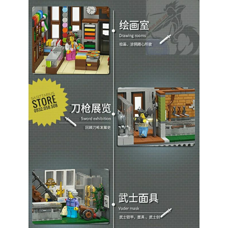 Bộ Xếp Hình non-lego Jiestar 89125 lắp ráp Bảo Tàng Vũ Khí - Weapon Museum