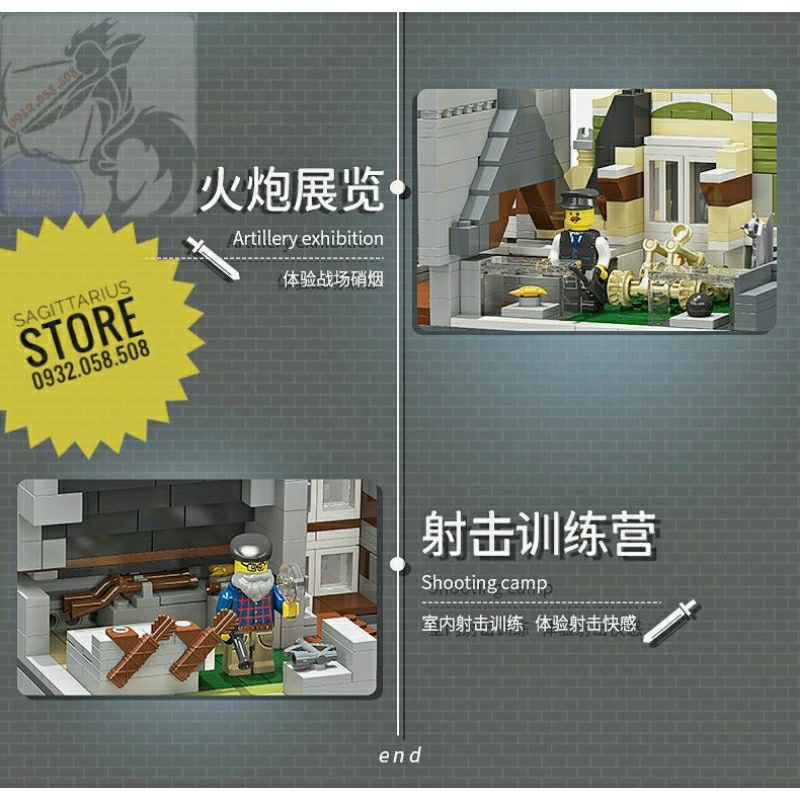 Bộ Xếp Hình non-lego Jiestar 89125 lắp ráp Bảo Tàng Vũ Khí - Weapon Museum