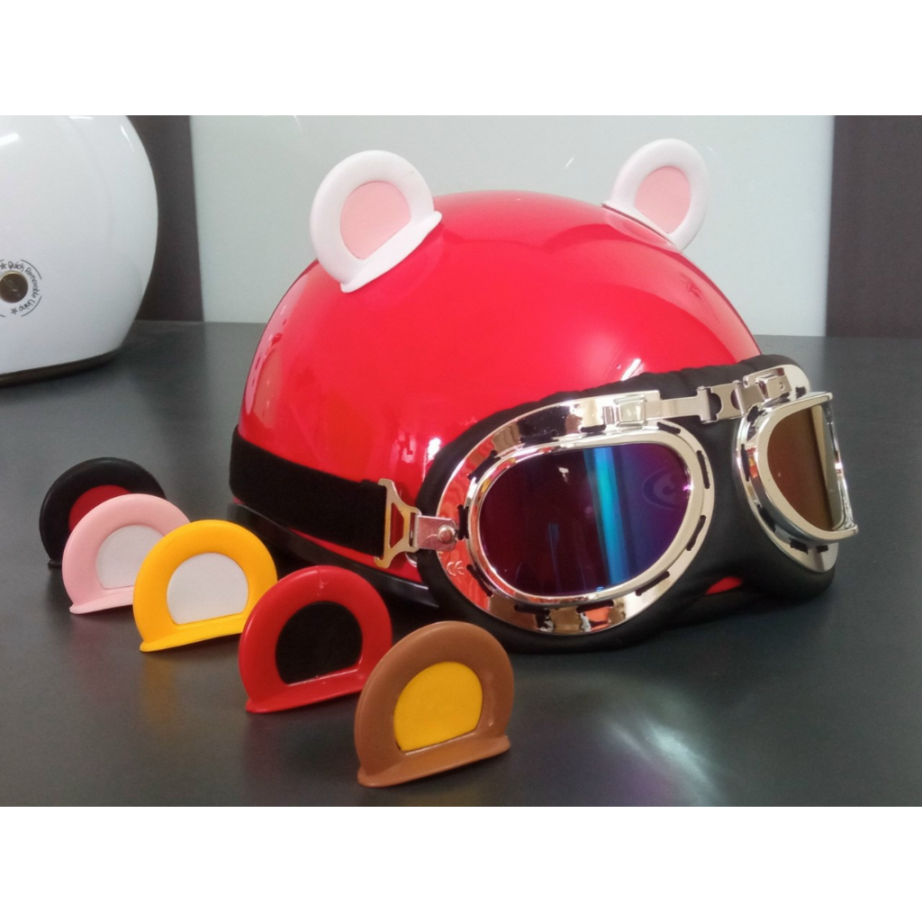 Tai Gấu Siêu Cute Lắp Mũ Bảo Hiểm