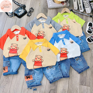 Đồ bộ bé trai BUBY KID FASHION quần bò cho bé 1 đến 6 tuổi sành điệu dùng để đi học, đi chơi