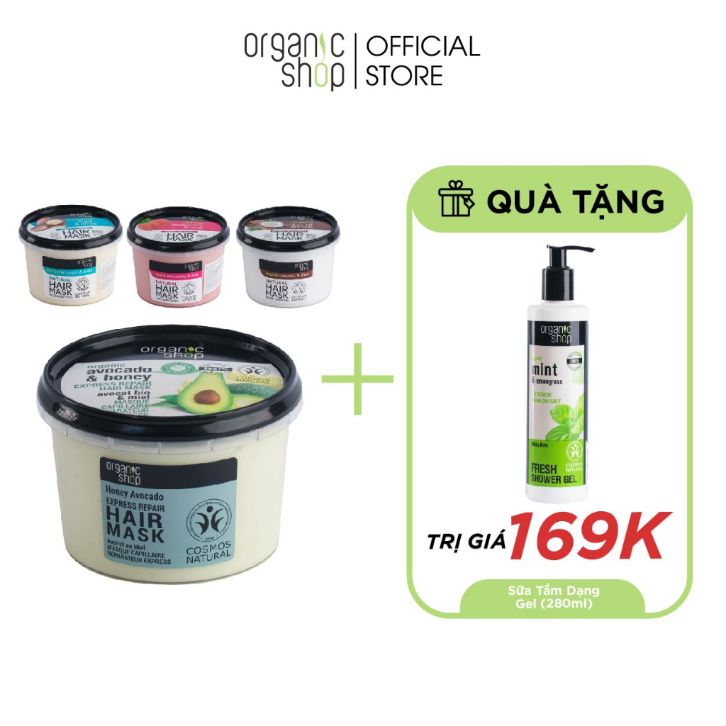 Kem Ủ Tóc Mềm Mượt ORGANIC SHOP Natural Hair Mask 250ml