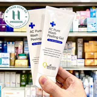 Tẩy tế bào chết mặt Queenie Ac Pure, tẩy da chết mặt, dạng gel, cho da nhạy cảm, dầu mụn 100ml