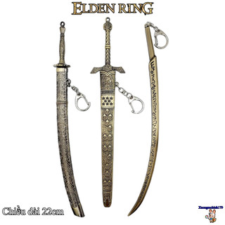Mô hình sưu tầm Elden Ring Meteoric Ore katana Banished Knight Hand of Malenia kiếm kim loại 22cm