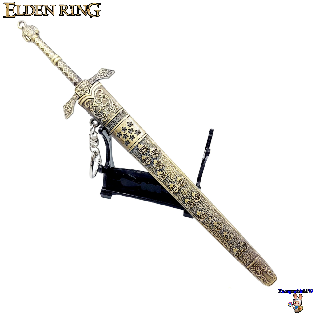 Mô hình sưu tầm Elden Ring Meteoric Ore katana Banished Knight Hand of Malenia kiếm kim loại 22cm