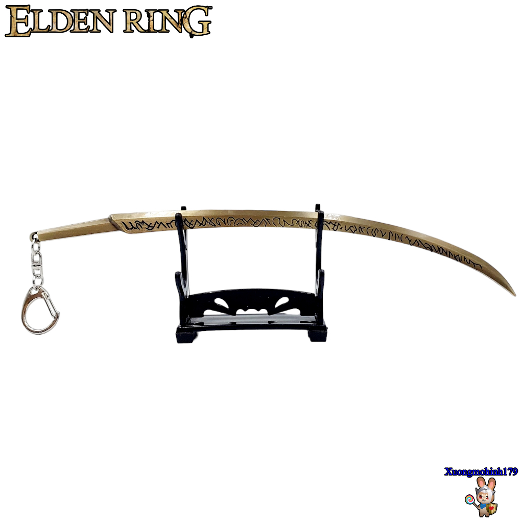 Mô hình sưu tầm Elden Ring Meteoric Ore katana Banished Knight Hand of Malenia kiếm kim loại 22cm