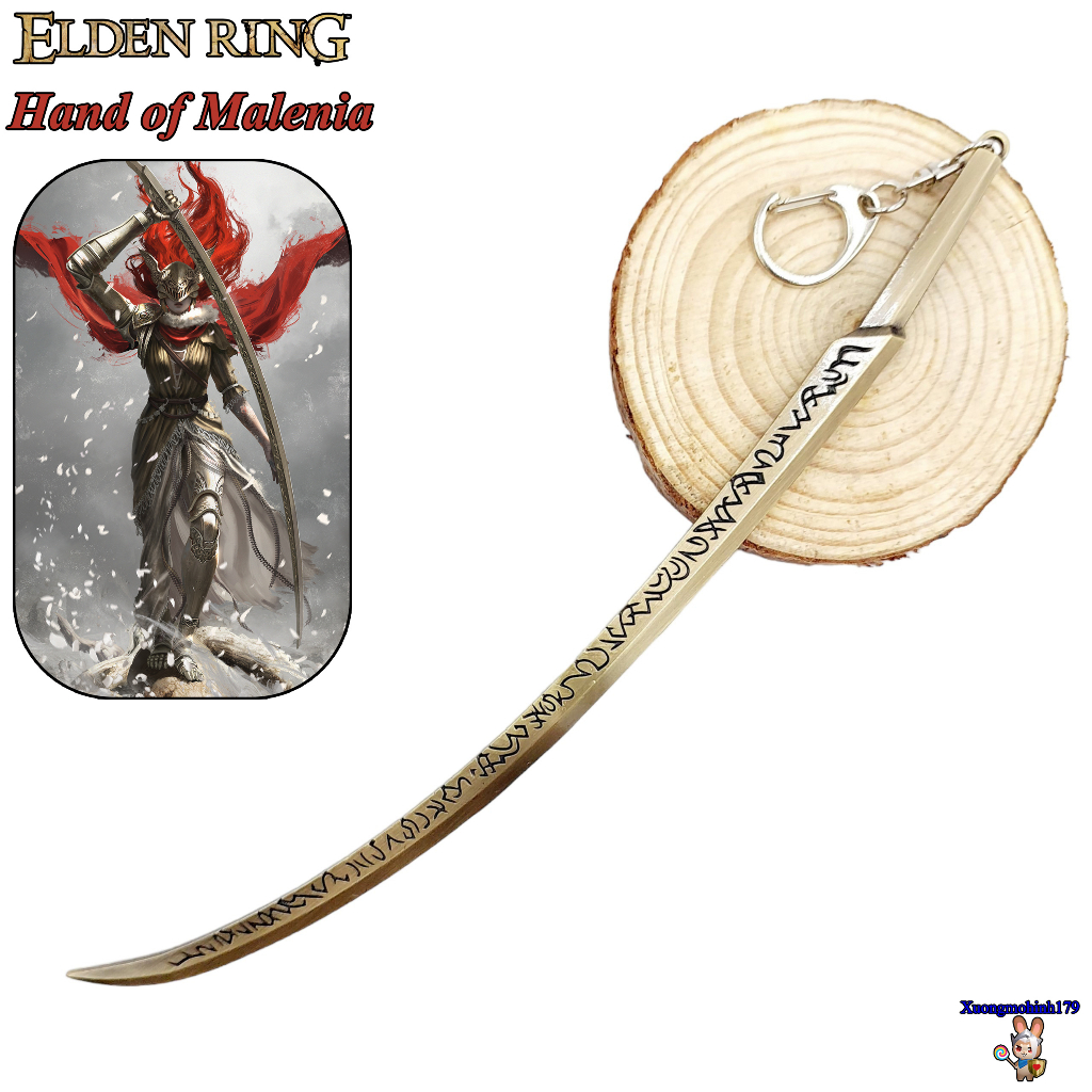 Mô hình sưu tầm Elden Ring Meteoric Ore katana Banished Knight Hand of Malenia kiếm kim loại 22cm
