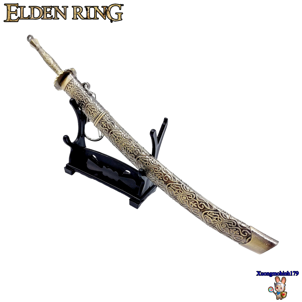 Mô hình sưu tầm Elden Ring Meteoric Ore katana Banished Knight Hand of Malenia kiếm kim loại 22cm