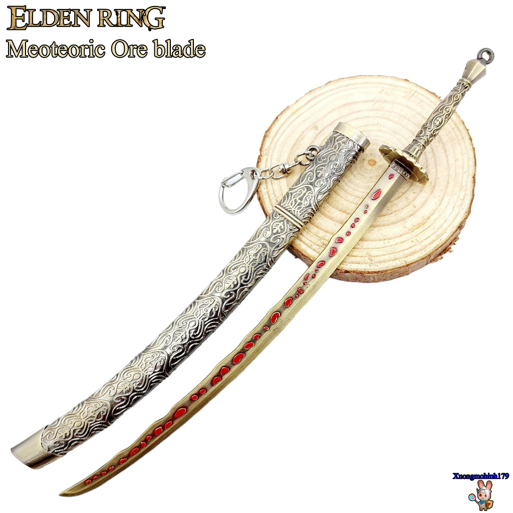 Mô hình sưu tầm Elden Ring Meteoric Ore katana Banished Knight Hand of Malenia kiếm kim loại 22cm