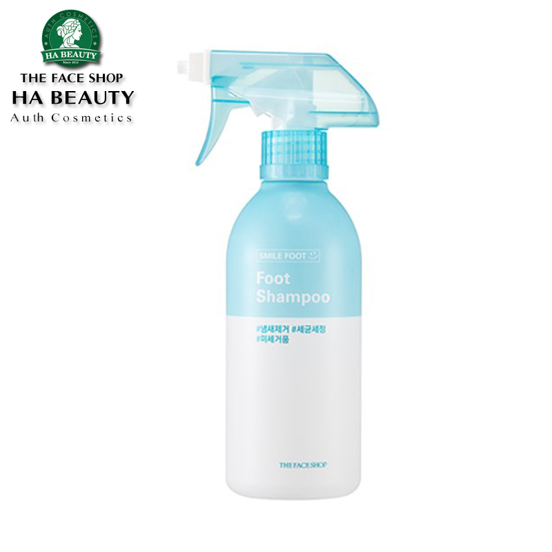 Nước rửa Làm sạch Khử mùi dành cho chân The FACE Shop SMILE FOOT Foot Shampoo 385ml