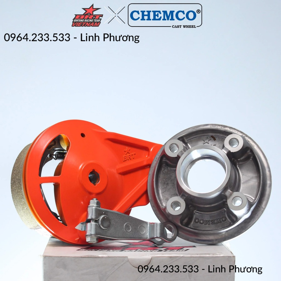 Hàng chính hãng Mâm BRT Chemco Jupiter Z110 1.6-1.85-17 BLACK Yamaha Jupiter Sirius Ex135 4s