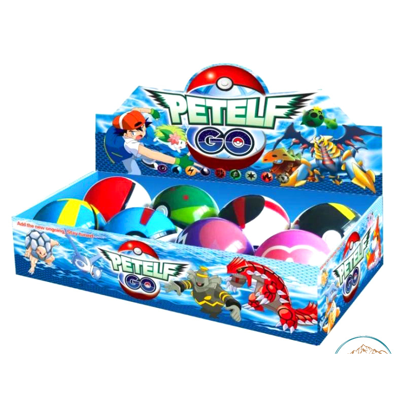 Hộp 8 bóng pô kê mon quy mô Quả Cầu Pokemon, tự nhiên Ném Thú Pikachu dành riêng cho Bé.