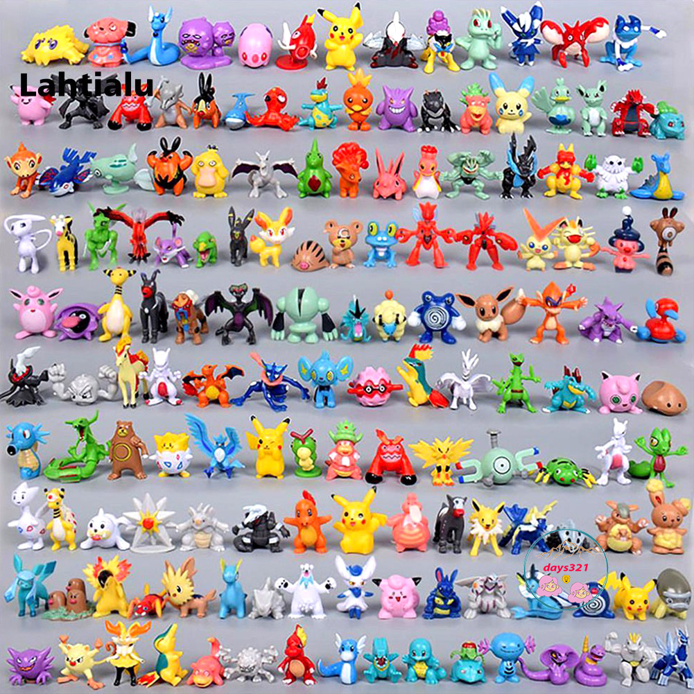 Set 144 mô hình nhân vật Pokemon 2-3cm nhiều hình dạng độc đáo dành cho các bé
