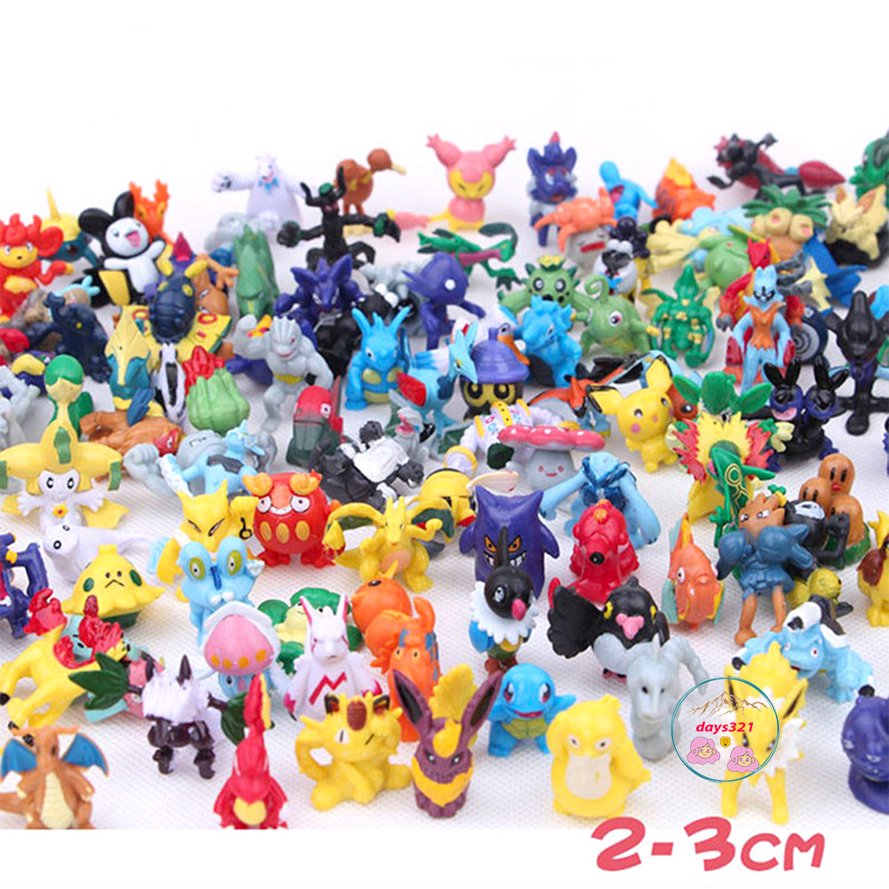 Set 144 mô hình nhân vật Pokemon 2-3cm nhiều hình dạng độc đáo dành cho các bé