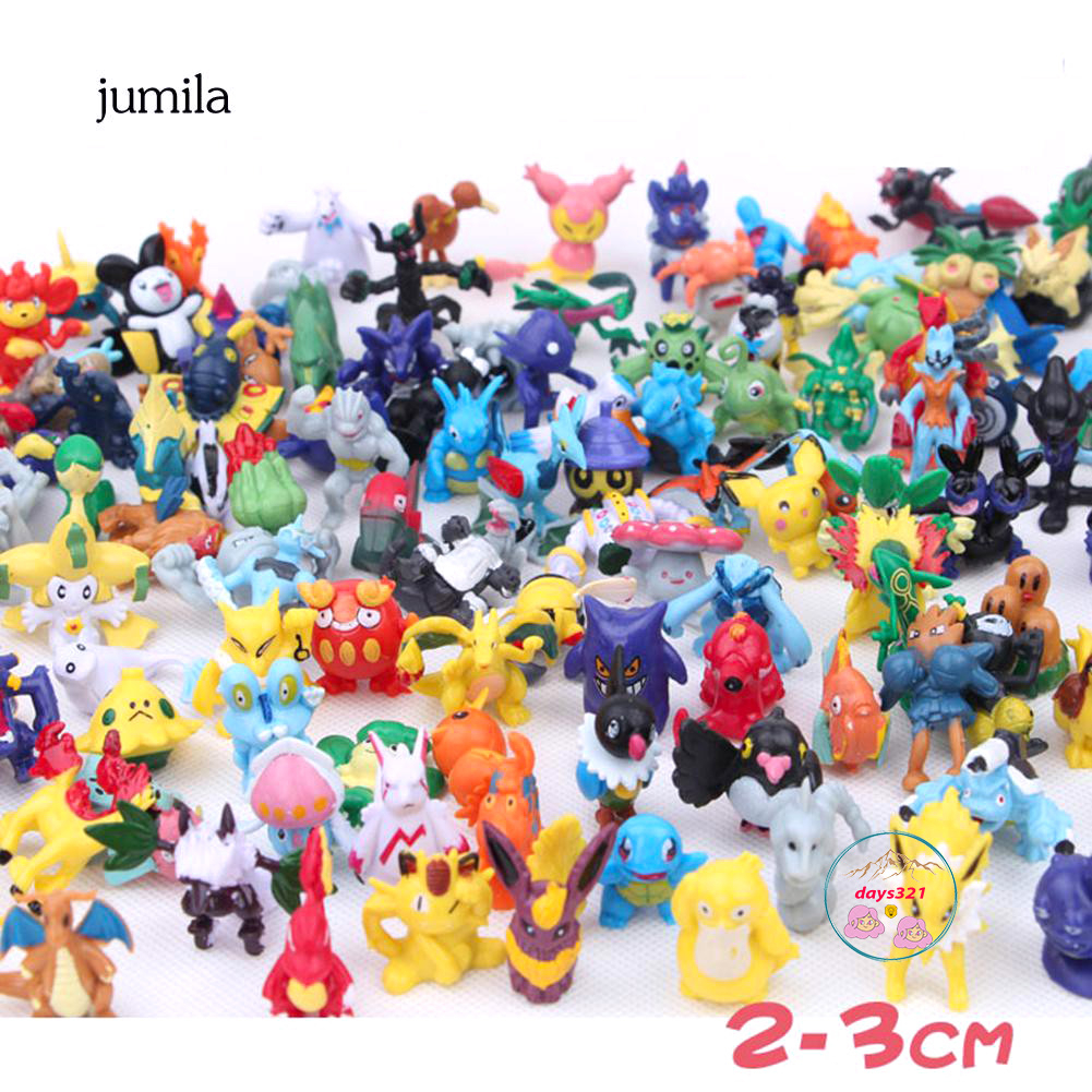 Set 144 mô hình nhân vật Pokemon 2-3cm nhiều hình dạng độc đáo dành cho các bé