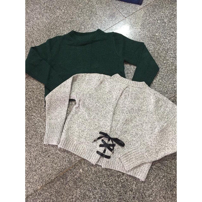 áo len đan lưng , phom lửng