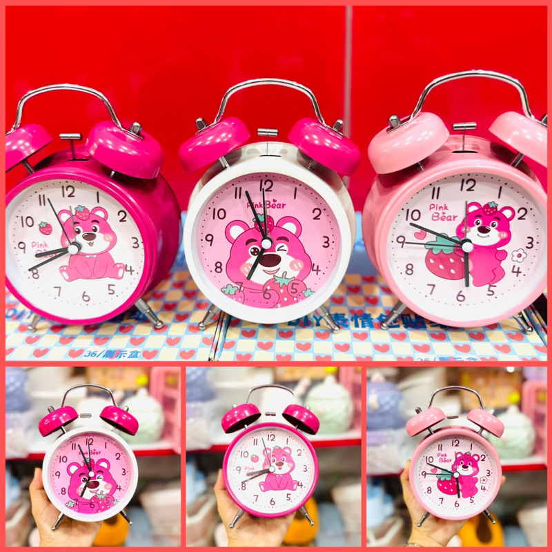 Đồng Hồ Báo Thức Chuông Siêu To Mẫu Gấu Dâu Lotso Bear Xinh Xắn