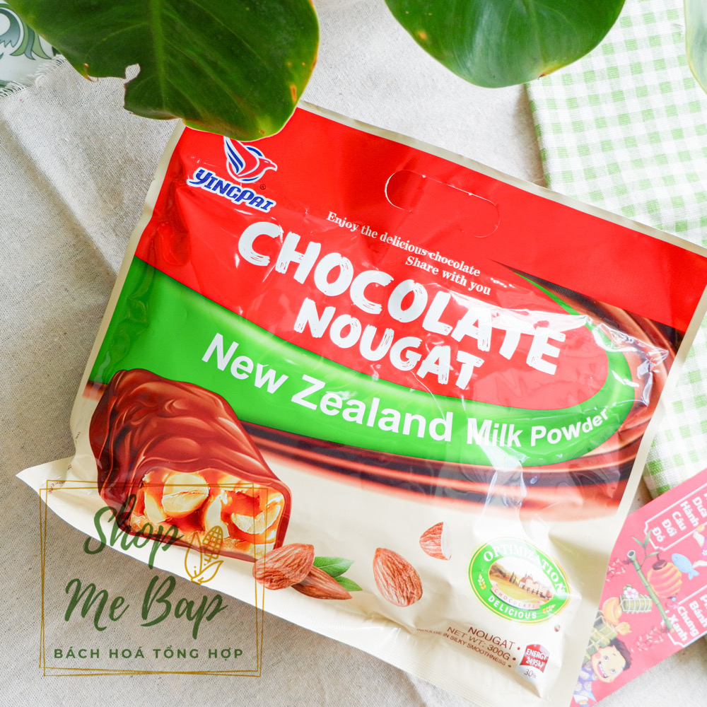 Kẹo Socola Nougat Hạt Hạnh Nhân 300g - Shop Mẹ Bắp