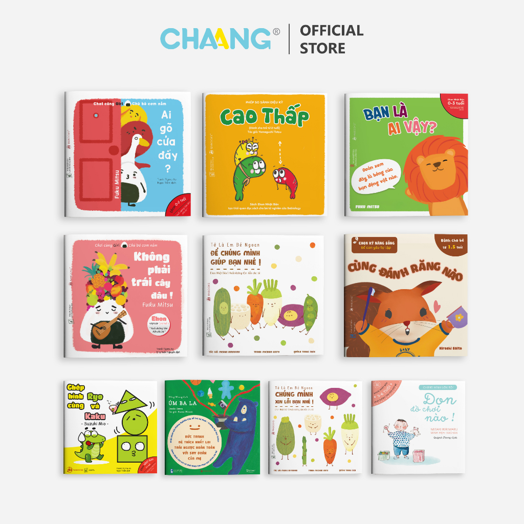 [CHAANG GIFT] Quà Tặng 4.4 đơn từ 349k dành cho bé từ 0-6 tuổi WABOOKS X CHAANG