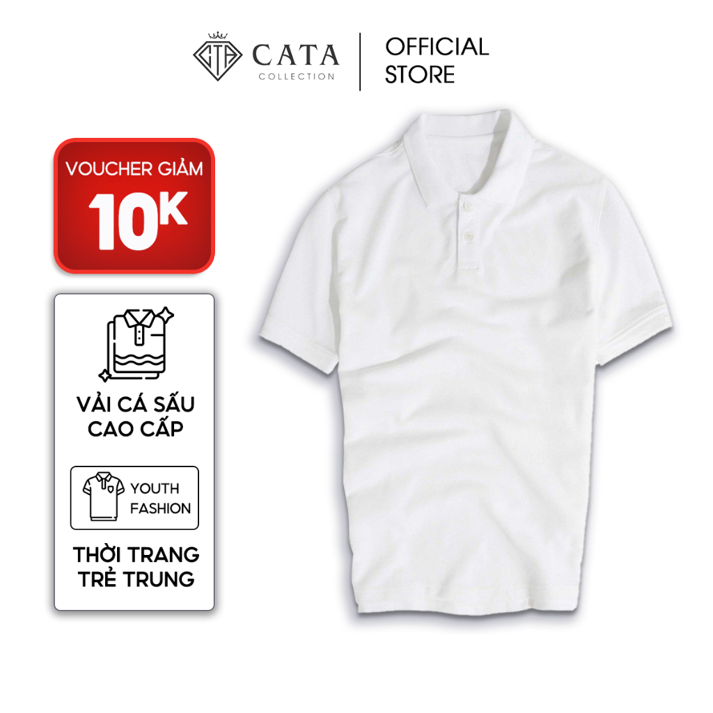 Áo Polo nam có cổ BASIC-CATA COLLECTION vải cá sấu cotton CMC, nam tính, chỉn chu, sang trọngSaffron Việt Nam CT.7.2