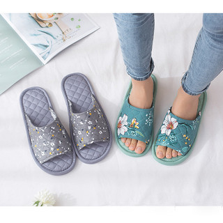 Dép vải đi trong nhà, dép đi văn phòng, thấm hút, êm ái, phong cách vintage,dép đi trong nhà