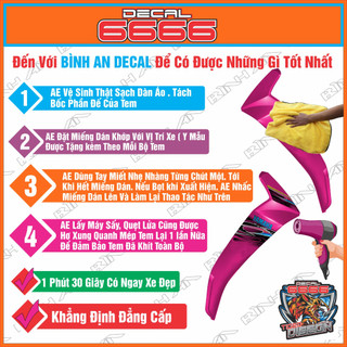 Tem rời WAVE A 110 - đỏ đen - decalq7
