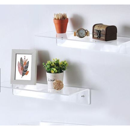 Giá kệ treo tường trang trí mica trong suốt