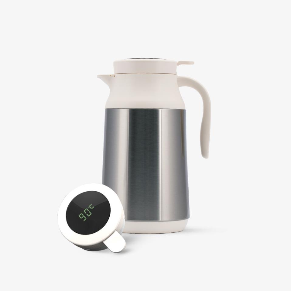 Phích trà 1,3 lít Rạng Đông Hiển thị nhiệt độ Giữ nhiệt nóng lanh Ruột thủy tinh cao cấp RD-1300ST1.E