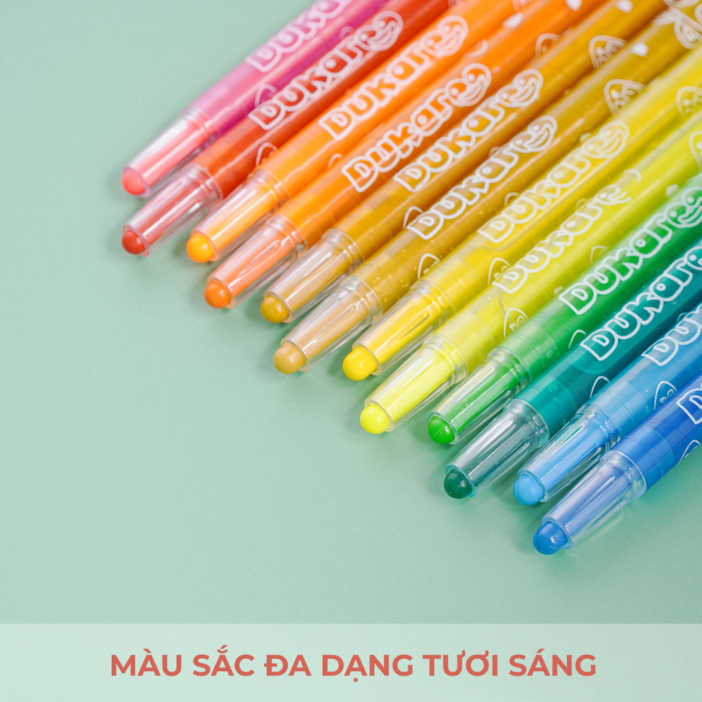 Bút Sáp Vặn MONDEZ 18 Màu Loại Dài, Sáp Mịn, Màu Chuẩn, Chất Liệu An Toàn Cho Bé M60012
