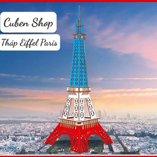 Đồ chơi lắp ráp 3D gỗ - Mô hình Tháp Eiffel Paris cắt laser size L