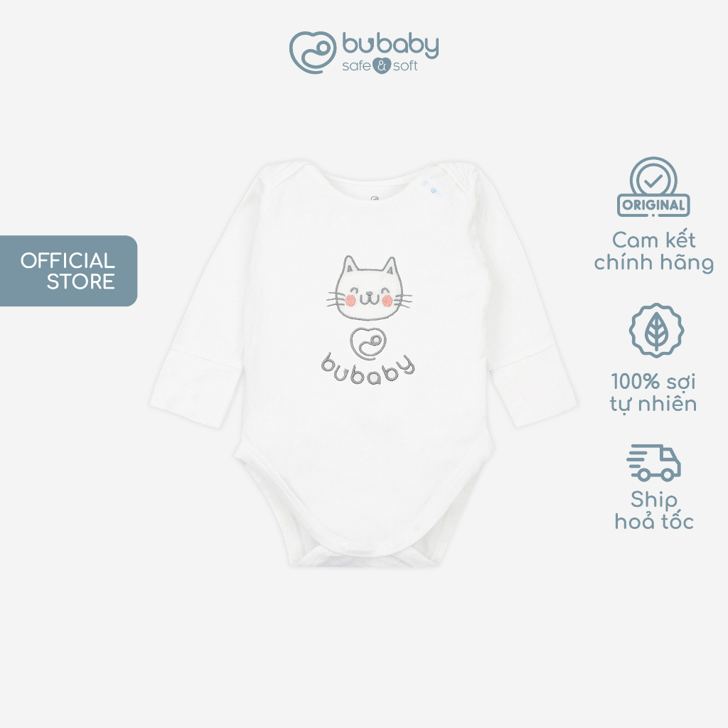 Bodychip thêu hình mèo cho em bé Quý Mão 0-3 tháng BCT210501 | Phiên bản limited BU Baby