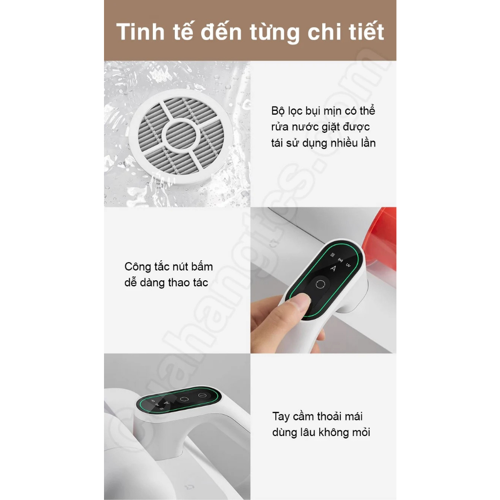 Máy hút bụi giường nệm XM UV Pro lực hút 14000Pa