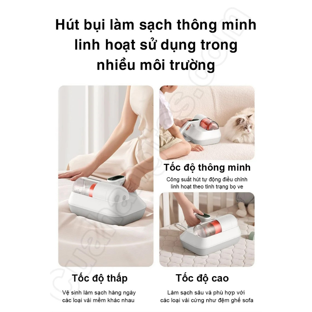 Máy hút bụi giường nệm XM UV Pro lực hút 14000Pa